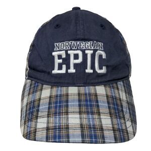 Norwegian Epic Strapback Hat Multi One Size Embroidered Plaid Sherry